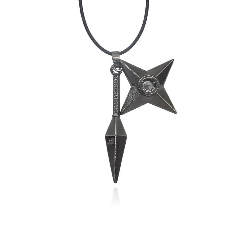 Classic Japan Anime Naruto Ninja Shuriken Darts Pendant Necklaces Men Jewelry Acrylic Accessories Choker Necklace
